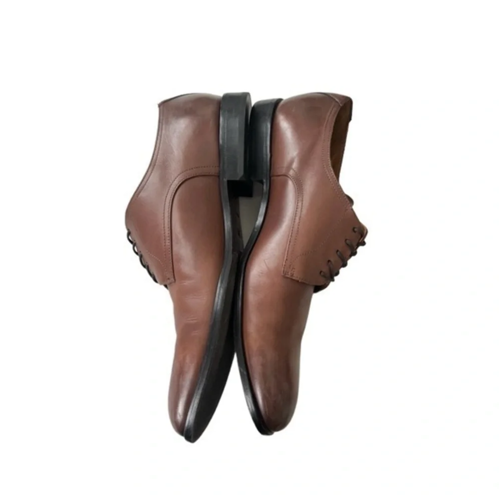 Hugo Boss Kensington Medium Brown Leather Derby Shoes Size 11‎
